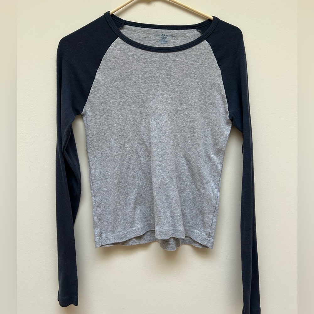 brandy melville bella color block long sleeve top